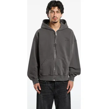 Pánská mikina Mikina Carhartt WIP Hooded Benton Sweat Jacket UNISEX Graphite Garment Dyed XS