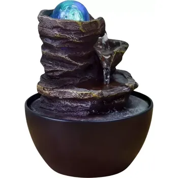 Zvlhčovač vzduchu Zen’Arôme Vodní fontána do bytu s rotující Led koulí Zen Guru