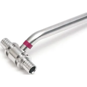 rozdělovač topení Rehau RAUTITAN T-připojovací garnitura 20mm, L=250mm, lisovací, voda, nerez