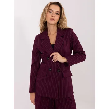 Dámské sako Bordó elegantní sako s proužky IT-MA-