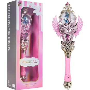 Karnevalový kostým RKToys Magická hůlka se světlem a zvukem růžová
