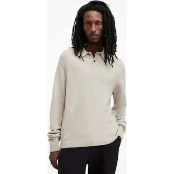 Pánský svetr Svetr z vlněné směsi AllSaints STATTEN pánský, béžová barva, M038KA 01X, vel. XXL