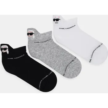 Pánské ponožky Ponožky Karl Lagerfeld 3-pack více barev, A1M47025 šedá 90X, vel. 43-46