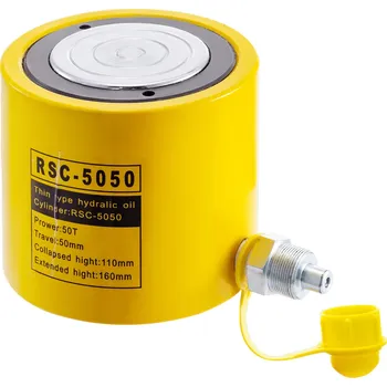 Hever Vevor Hydraulický pístový zvedák 50 t, zdvih 50 mm, jednočinný s pumpou