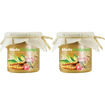 2x MycoMedica MedoCordyceps 800 g (Med obohacen o extrakty z houby cordyceps a Aceroly)
