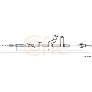 Lanko parkovací brzdy Lanko ruční brzdy COFLE 17.2579