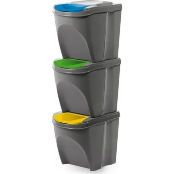 Popelnice Euronaradi Koše odpadkové, 3 x 25 l, SORTIBOX IKWB25S3 405U