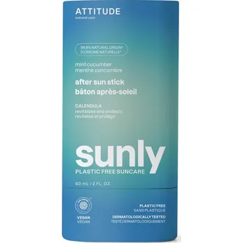 Přípravek na opalování Zklidňující krém po opalování ATTITUDE Sunly s mátou a okurkou 60 ml