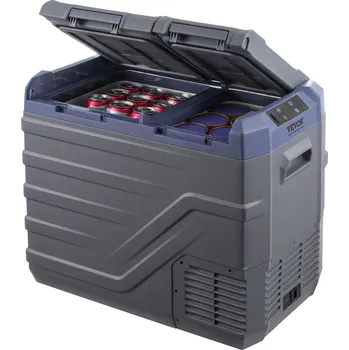 Autoelektronika Vevor Autochladnička 40 L, dvouzónová, -4℉-68℉, 12/24V DC, 100-240V AC