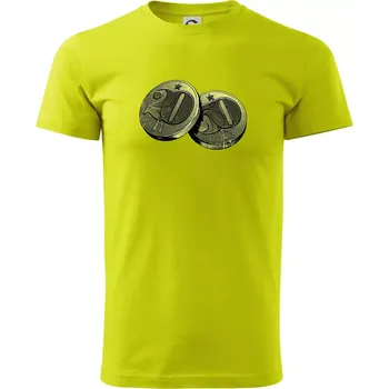 Pánské tričko Haléře pro sedmdesátníka - Klasické pánské triko vyšší gramáže - XS ( Limetková )