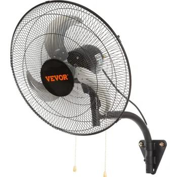 Dílna Vevor Nástěnný ventilátor 19 inch, 4650 cfm, 3 rychlosti, černý pro dílny