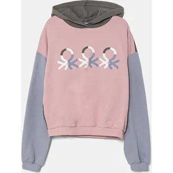 Chlapecká mikina Dětská bavlněná mikina United Colors of Benetton 3J68C204D.G.Seasonal růžová 39X, vel. 130
