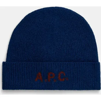 Čepice Vlněná čepice A.P.C. bonnet harry tmavomodrá barva, WVBDK.M25085 59X, vel. M