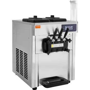 Zmrzlinovač Vevor Zmrzlinový stroj 3 příchutě 18–28L/h 1650W 2×5.5L autočištění