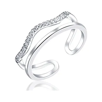 Prsten Dámský stříbrný prsten se zirkony STRP0588F