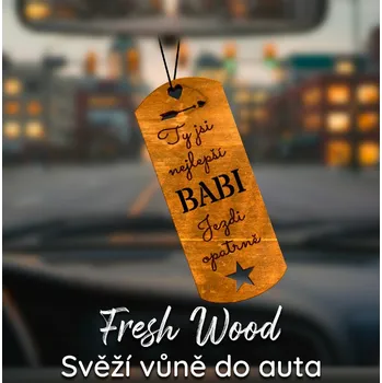 Vůně do auta Ahome - Dřevěná vůně do auta – Pro babičky