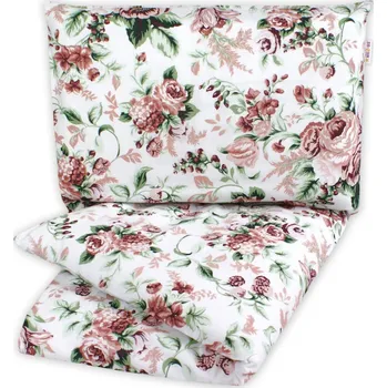 Povlečení 2-dílné bavlněné povlečení 140 x 200 - Růže, bílá