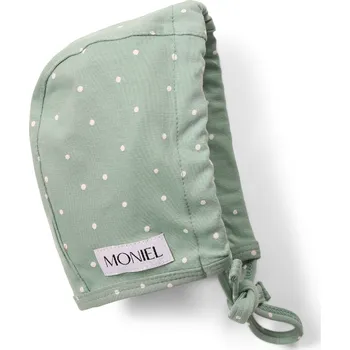 Kojenecká čepice Moniel Dětská rostoucí zavazovací čepice Dots mintová 0-2 M