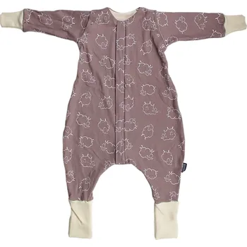 Kaarsgaren Merino spací pytel s nohavicemi a odepínacími rukávy – hnědé ovečky 70 cm