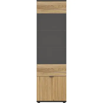 Knihovna Brwcz LUEN REG1W1D/57 černá/dub tegola/dub mauvella / 2BAL /