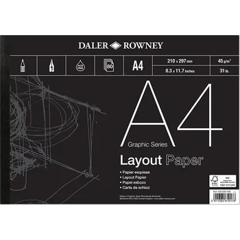 Daler Rowney Graphic Series Layout Paper Grafika Skicář 80 A4 45 g