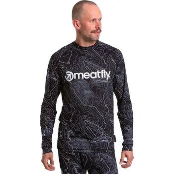 Pánské termo triko Meatfly Avery 24/25 Black Topography XXL