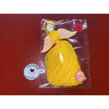 Vánoční dekorace HandMade by JaJa Anděl/andělka se svítícími sádrovými křídly č.26