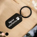 Ahome CZ Krásná kovová klíčenka - Báječná asistentka Vyberte barvu: Černá
