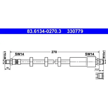 Brzdová hadice Brzdová hadice ATE 83.6134-0270.3