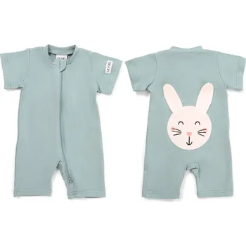 Kojenecký overall Moniel Dětský overal s krátkým rukávem Králík Pastel mintová 62-68 cm