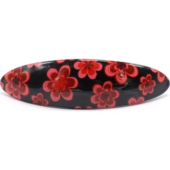 Spona na vlasy s potiskem květin Barva: černá a červená