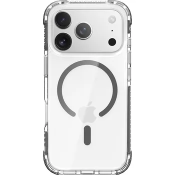 Pouzdro na mobilní telefon Zadní kryt Rock Crystal Clear Magnetic Series pro iPhone 17 Pro transparent-black