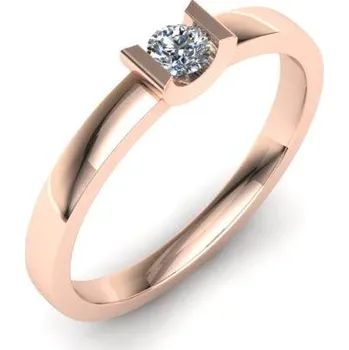 Prsten Prsten s brilianty P825 Materiál: Červené zlato 14kt, Velikost: 57