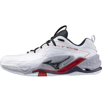 Pánská sálová obuv MIZUNO WAVE STEALTH NEO 2 / White/Salsa/Black Velikost: 38.5/5.5