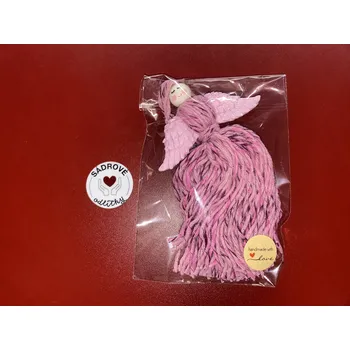 Vánoční dekorace HandMade by VeJa Anděl/andělka se sádrovými křídly č.21