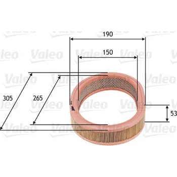 Vzduchový filtr Vzduchový filtr VALEO 585627