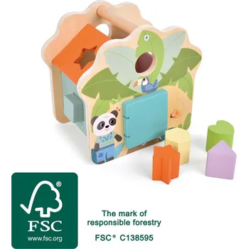 Dřevěná hračka small foot Dřevěná vkládačka Přátelé z džungle