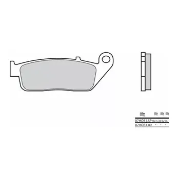 Brzdová destička BRZDOVÉ DESTIČKY BREMB 07HO31SP SINTER METAL