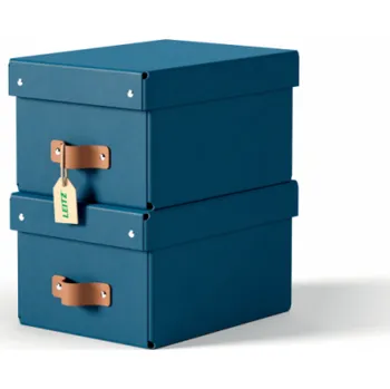 LEITZ úložný box, karton, velikost S, 2 ks námořnická modrá