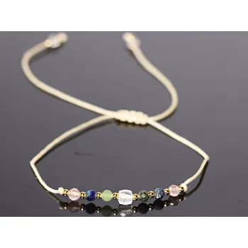 Náramek Magieprirody.cz Náramek znamení Býk (smaragd, lapis lazuli, růženín, křišťál) #1003 Shamballa