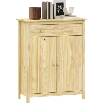 Knihovna IdeaNabytek Komoda 2 dveře + zásuvka TORINO