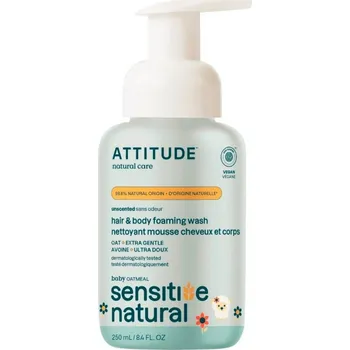 Dětská mycí pěna (2 v 1) ATTITUDE s ovsem - pro citlivou pokožku 250 ml