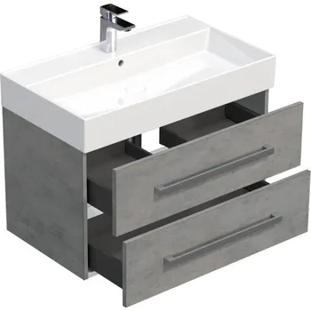 Ložnice Swiss aqua technologies Koupelnová skříňka s umyvadlem SAT Cube Way 80x53x46 cm beton mat CUBE46802BESAT