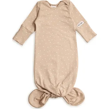 Kojenecké oblečení Moniel Novorozenecké body s uzlem Dots béžová 0-3 měsíce