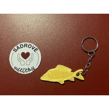 HandMade by MiJa Přívěšek na klíče - Zlatá ryba (kapr)