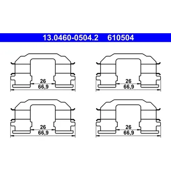 Brzdový kotouč Příslušenství kotoučové brzdy ATE 13.0460-0504.2