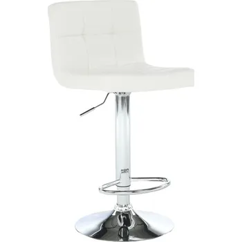 Barová židle Tempo Kondela Barová židle, ekokůže bílá/ chrom, KANDY New