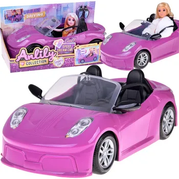 autíčko Anlily Fialové sportovní auto pro dvě panenky