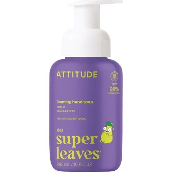Mýdlo Dětské pěnivé mýdlo na ruce ATTITUDE Super leaves Kids s vůní vanilky a hrušky 295 ml