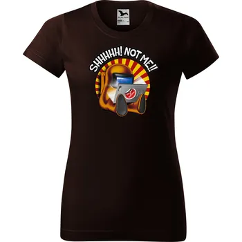 Dámské tričko levne-damske-bavlnene-tricko-potisk-Among-Us Barva: Black -černá, velikost: 5XL